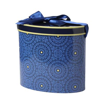 Caja de empaquetado rígida del borde de oro de la decoración de la cinta con la tapa