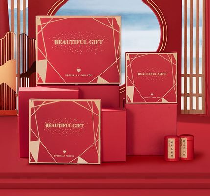 Las cajas de regalo cosméticas del cuadrado modificaron el paquete cosmético ISO9001 de la sorpresa para requisitos particulares