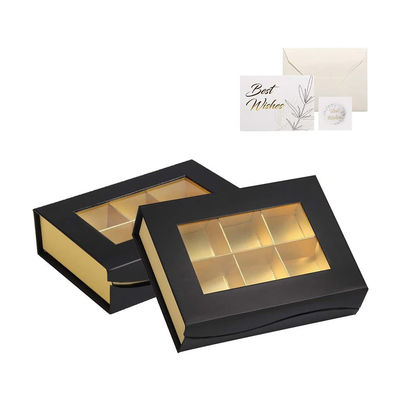 6 cajas de regalo impresas aduana de la presentación de la cartulina de los enrejados pequeñas para los chocolates