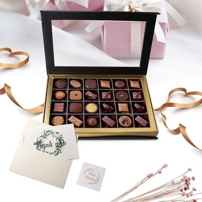 24 cajas de regalo dulces del chocolate de encargo de las cavidades que empaquetan con la ventana