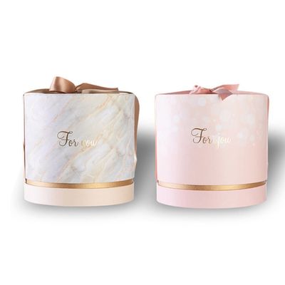 Sellado caliente cilíndrico de la hoja de oro de la caja de papel de la altura el 19cm del diámetro los 20cm