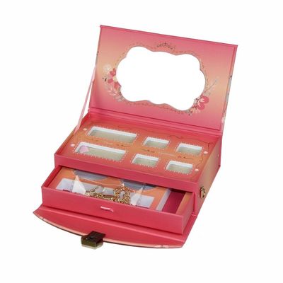 El OEM 2 acoda las cajas de regalo cosméticas multifuncionales con la cadena y la cerradura del metal