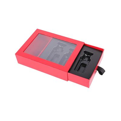 caja de los 20*15*5cm Matt Lamination Slide Out Gift, caja de papel de aceite esencial roja