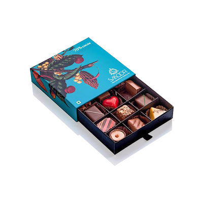 Tipo cajas de empaquetado del regalo del chocolate, caja del cajón del chocolate de 12 cavidades para Valentine Day