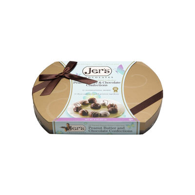 Chocolate vacío de la recepción del OEM el pequeño encajona la forma elíptica para el aniversario
