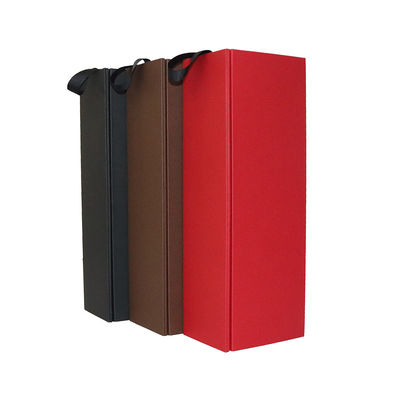 cajas individuales de la copa de vino de los 9cmx9cmX33cm, tipo plegable de la caja del vino de la Navidad