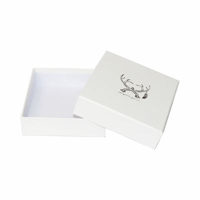 Caja de empaquetado los 9x9x3.5cm de la joyería de la cartulina de la casilla blanca para nupcial