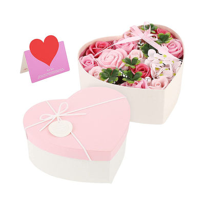 El corazón forma la caja de regalo de la flor de CMYK, caja de almacenamiento del ramo para el día de tarjetas del día de San Valentín