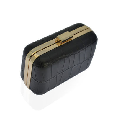 Cuero negro elegante de la PU del modelo del cocodrilo del bolso de igualación del tacto cómodo