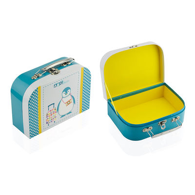 Modificado para requisitos particulares imprimiendo la caja de regalo de empaquetado de papel de la maleta de la cartulina para la fiesta de cumpleaños