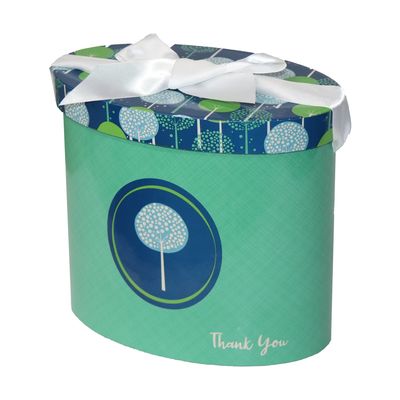 Cartulina que hace juego la caja de embalaje del regalo de la elipse para el día de la acción de gracias