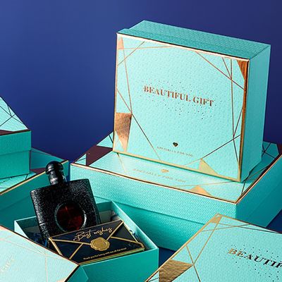 caja de papel rígida de sellado caliente de la tapa del despegue para el embalaje del sistema del regalo