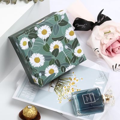 Tapa rígida de encargo decorativa y cajas de regalo bajas de la cartulina para el paquete del bocado