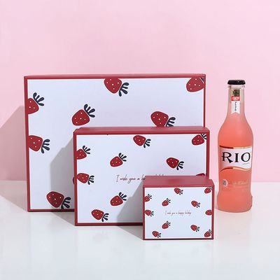 Caja de regalo de lujo de la barra de labios del modelo de la fresa que empaqueta para día de San Valentín