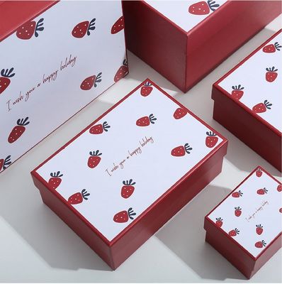 Caja de regalo de lujo de la barra de labios del modelo de la fresa que empaqueta para día de San Valentín