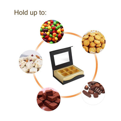 6 cajas de regalo impresas aduana de la presentación de la cartulina de los enrejados pequeñas para los chocolates