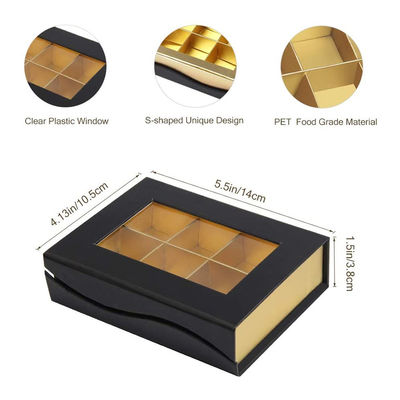 6 cajas de regalo impresas aduana de la presentación de la cartulina de los enrejados pequeñas para los chocolates