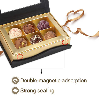 6 cajas de regalo impresas aduana de la presentación de la cartulina de los enrejados pequeñas para los chocolates