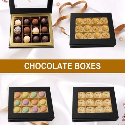 Las cajas de regalo de la presentación del chocolate de la cartulina del rectángulo desean modificado para requisitos particulares