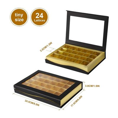 24 cajas de regalo dulces del chocolate de encargo de las cavidades que empaquetan con la ventana