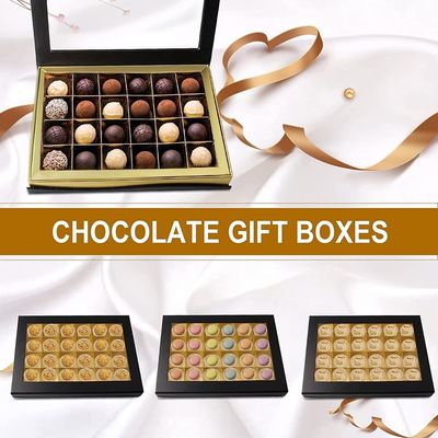 24 cajas de regalo dulces del chocolate de encargo de las cavidades que empaquetan con la ventana
