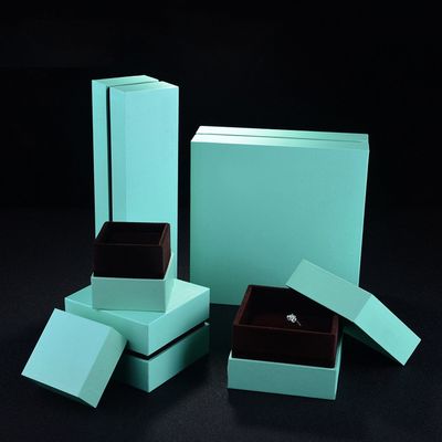 Cajas De Cartón Para Anillos De Dos Piezas A Medida Con Labio De Color Negro