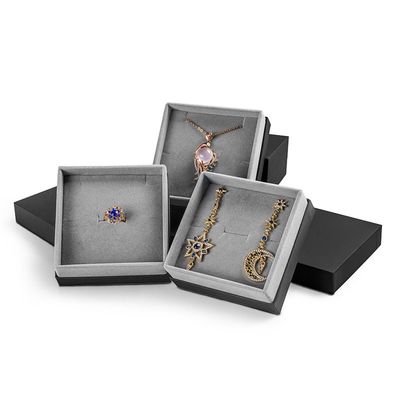 Empaquetado personalizado del anillo del collar del pendiente de las cajas de regalo de la joyería de la cartulina