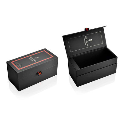 ISO9001 certificó la caja de regalo alineada de acrílico de Colonia, caja magnética el 12*12*25cm de la aleta