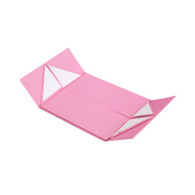 Caja de regalo de ISO9001 Matte Lamination Pink Flat Packed con el ornamento los 20*18*7.7cm del arco