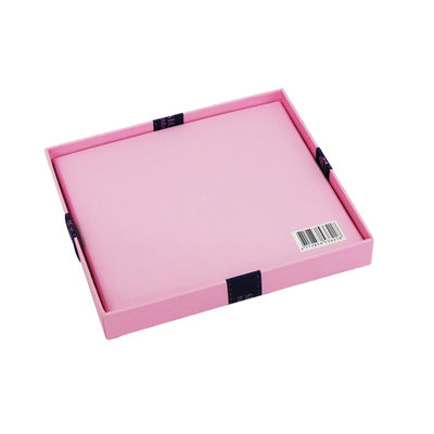 Caja de regalo de ISO9001 Matte Lamination Pink Flat Packed con el ornamento los 20*18*7.7cm del arco