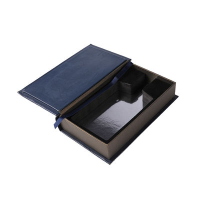 El libro de azules marinos del OEM formó la caja de almacenamiento, caja del envoltorio para regalos para el perfume