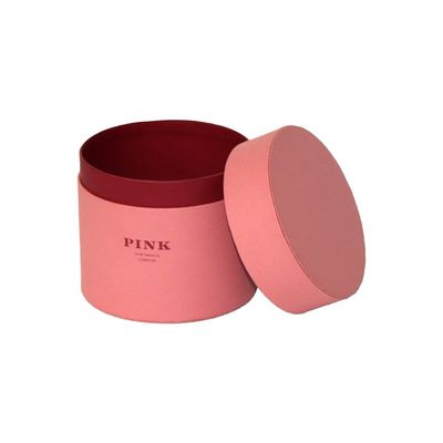 Caja reutilizable de papel del cilindro del rosa del diámetro del 10cm para el empaquetado de la camisa
