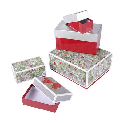 Fijado de 6 cajas de regalo clasificadas de la jerarquización de la Navidad de los tamaños con ISO9001