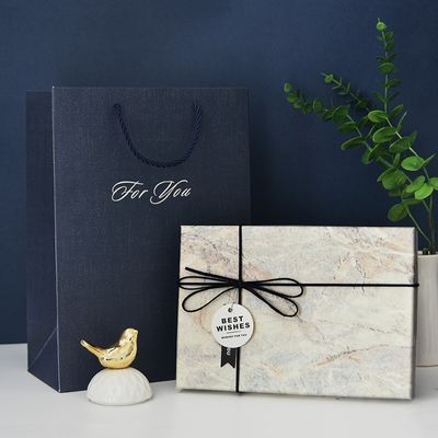 6 pedazos ISO9001 vetean la caja de regalo de papel rígida del grano para el teléfono celular