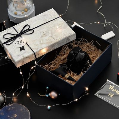 6 pedazos ISO9001 vetean la caja de regalo de papel rígida del grano para el teléfono celular