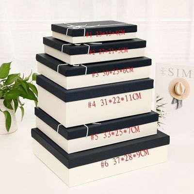 Tapa multifuncional de papel de la textura especial y caja de regalo baja con la cinta de la cuerda