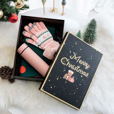 Fijado de diversa caja de regalo de la Navidad de la cartulina del tamaño cuatro para los guantes de la bufanda