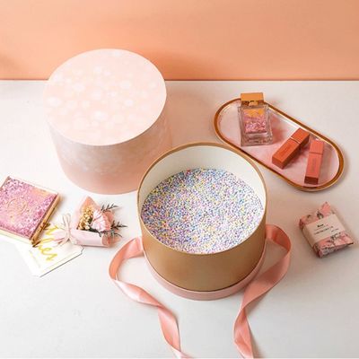 Sellado caliente cilíndrico de la hoja de oro de la caja de papel de la altura el 19cm del diámetro los 20cm