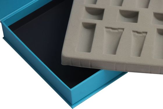 Cajas multiusos del uso ISO9001 formadas como los libros, caja de regalo magnética azul