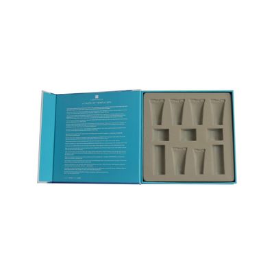 Cajas multiusos del uso ISO9001 formadas como los libros, caja de regalo magnética azul