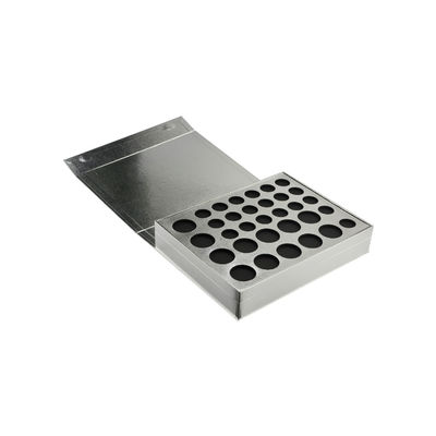 Las cajas de regalo cosméticas magnéticas de plata modificadas para requisitos particulares, caja de papel del sombreador de ojos para la barra de labios se ruborizan