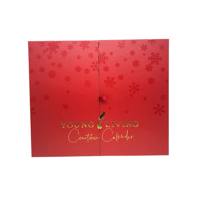 Cajas de regalo cosméticas con 24 cierres magnéticos rojos Advent Calendar de los cajones