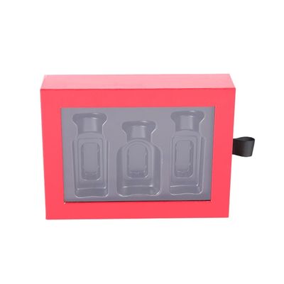 caja de los 20*15*5cm Matt Lamination Slide Out Gift, caja de papel de aceite esencial roja