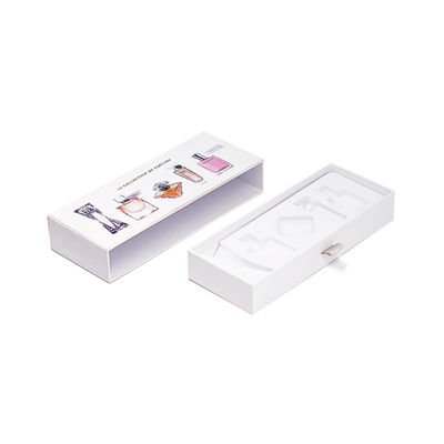 Cartulina miniatura de la caja de regalo de la fragancia de 5 pedazos con el parte movible blanco