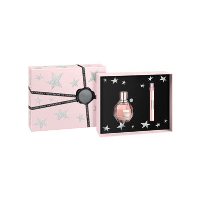 Tapa de dos piezas rosada de las cajas de regalo del perfume con el parte movible de 2 cavidades