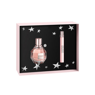 Tapa de dos piezas rosada de las cajas de regalo del perfume con el parte movible de 2 cavidades