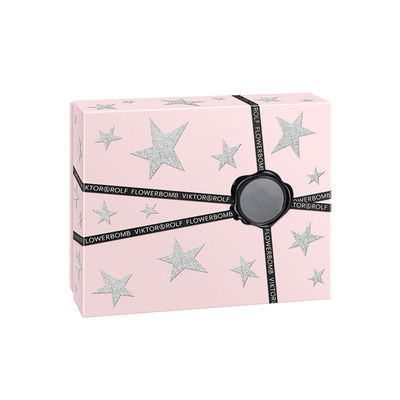 Tapa de dos piezas rosada de las cajas de regalo del perfume con el parte movible de 2 cavidades