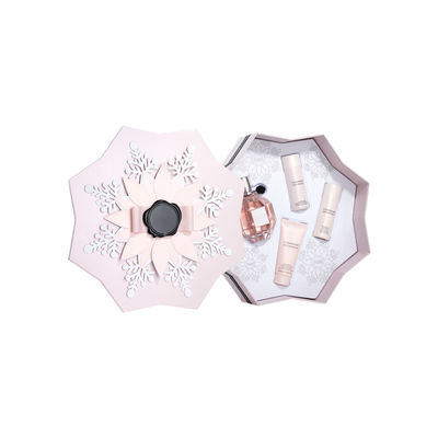 Forma modificada para requisitos particulares tapa desmontable del copo de nieve de la caja de regalo de vacaciones para el espray de perfume