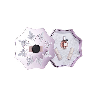 Forma modificada para requisitos particulares tapa desmontable del copo de nieve de la caja de regalo de vacaciones para el espray de perfume