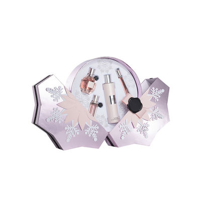 El copo de nieve forma las cajas de regalo del perfume